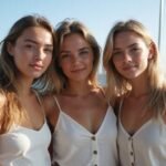 Drie jonge vrouwen relaxen op het dek van een luxe yacht