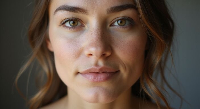 Nauwkeurige close-up van een vrouw met een expressieve gezichtsuitdrukking. sexdating in Groningen